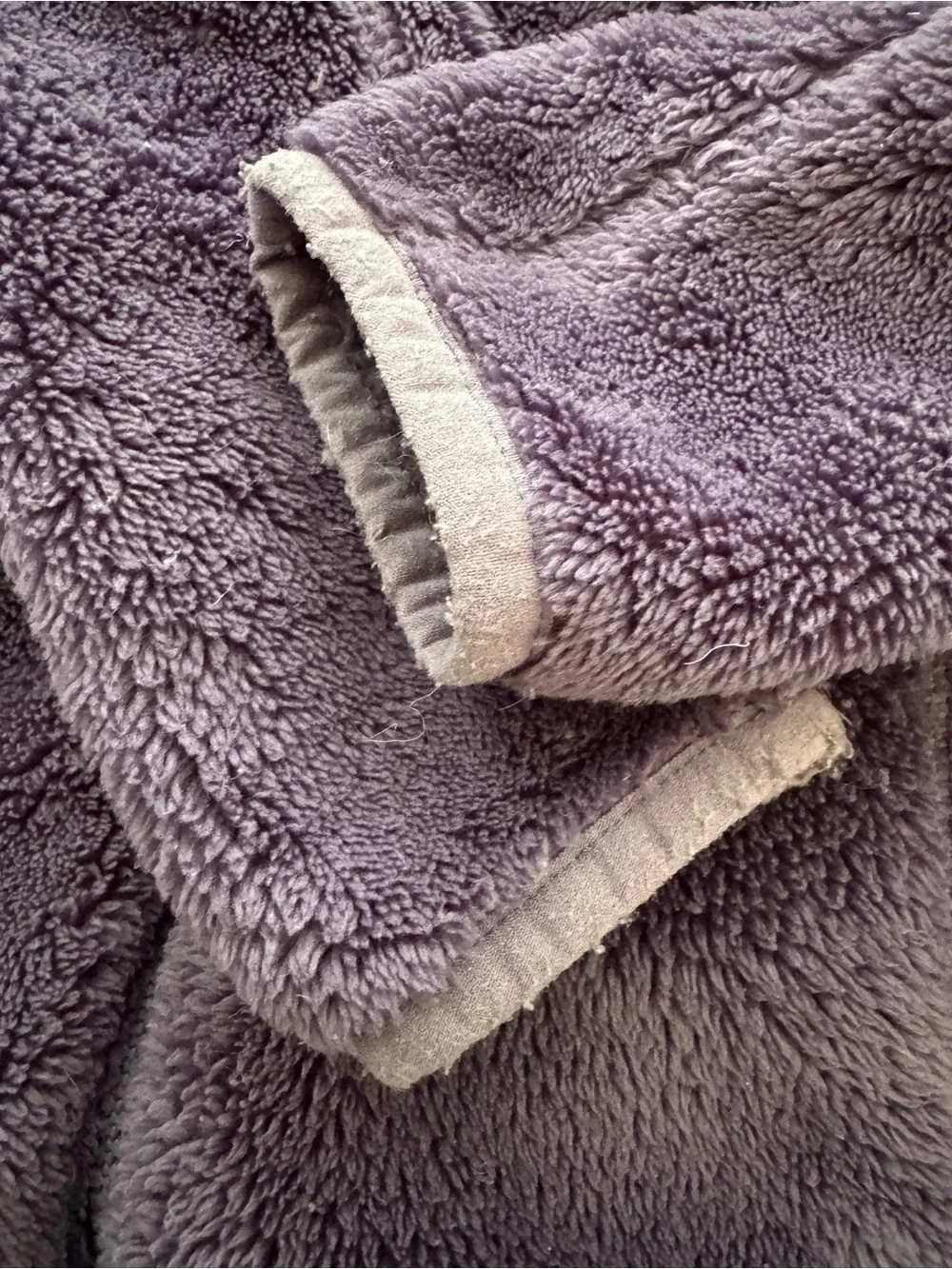 L.L.Bean Kids Hi-Pile Fleece Hooded Jacket Purple Full Zip Size M 5-6